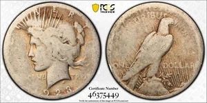 1923 S Peace Dollar PCGS AG03 Silver Lowball Coin $1 Gold Shield Secure - Picture 1 of 9