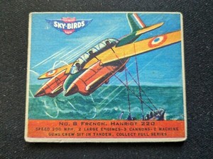 1941 Goudey Sky Birds # 8 French. Hanriot 220 (GD)