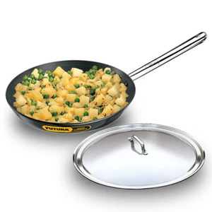 Futura 29 cm Hard Anodised Fry Pan with SS Steel Handle and SS Steel Lid - AF29S - Bild 1 von 7
