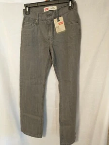 Levi's 514 Straight Youth Size 12R 26 Waist x 26 Inseam Gray Slim Fit Low Waist - Picture 1 of 6