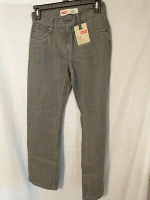 Levi's 514 Straight Youth Size 12R 26 Waist x 26 Inseam Gray Slim Fit Low Waist - Image 1 of 4