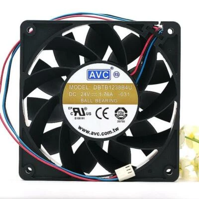 AVC DBTB1238B4U DC 24V 1.76A 12CM 12038 120*120*38MM 3-wires  cooling fan - Image 1 of 3