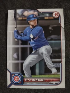 2022 Bowman #55 Nick Madrigal Chicago Cubs Baseballkarte - Bild 1 von 2