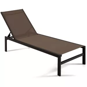 Patio Outdoor Chaise Lounge Chairs Pool Lawn w/6-Position Adjustable Recliner - Picture 1 of 9