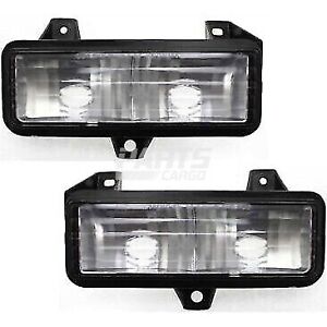 New Set Of Two Park Lamp Fits 1992-1996 Chevrolet G30 5.7L 16510854 16510853