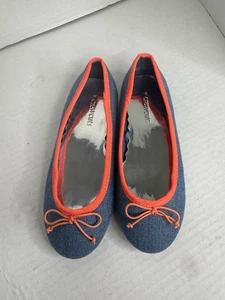 J. Zapatos planos de ballet Crew metálicos cambray | Zapatos sin cordones para niñas jóvenes moño talla 12 - Imagen 1 de 6