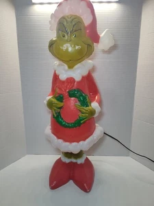 Grinch 24" Blow Mold Outdoor Christmas Decor Porch Yard Lighted Xmas SEE PICS - Picture 1 of 9