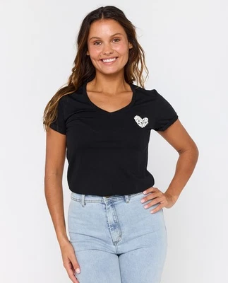 Rip Curl Heart V Neck T-Shirt - S - Neu - Bild 1 von 4