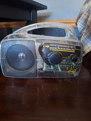 WORKING FREEPLAY Self-Powered AM/FM Portable Radio Crank Powered Clear Case - Image 1 of 4