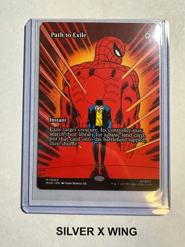 Path to Exile Borderless x1, MTG, Spiderman, MAR, Magic the Gathering, NM - Image 1 of 1