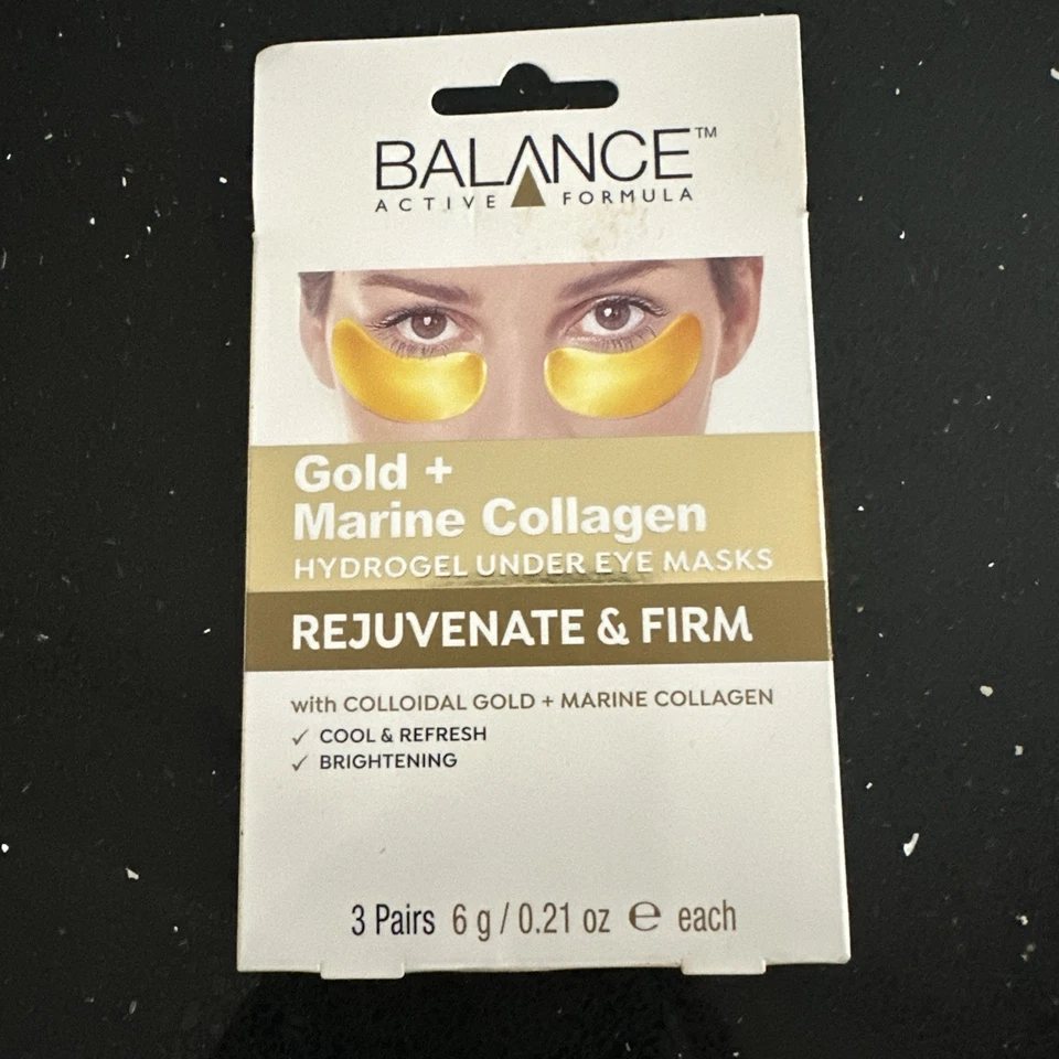 Balance Active Formula Gold & Marine Collagen Hydrogel Under Eye Masks 3 Pairs - Image 1 of 1