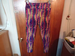Lula Roe Tall & Curvy Purple Multi Color Lounge Pants " See Pics For Size " - Picture 1 of 9