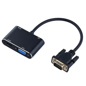 Zu HDMI-kompatiblen Displays VGA -Adapter Dual -Screen -Adapter Hochauflösend - Photo 1/12