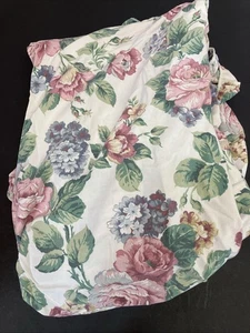 Dan River Fitted Sheet Cabbage Rose Floral Cottage Chic Beige Double Full - Picture 1 of 7