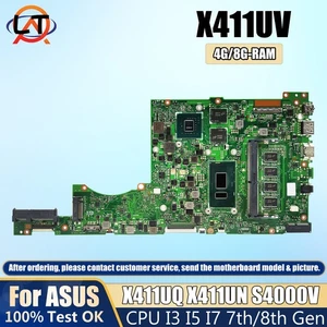 For ASUS VivoBook S4000V S4100V Laptop Motherboard X411UNV A411U CPU i3 i5 i7 - Afbeelding 1 van 6