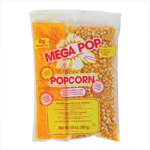 Gold Medal Mega Pop Corn Oil Salt Kit with Coconut Oil for 8 oz Kettle 24 count - Picture 1 of 6