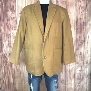Duluth Trading Company Mens Presentation Canvas Fire Hose Blazer Jacket Sz Lg - Picture 1 of 14