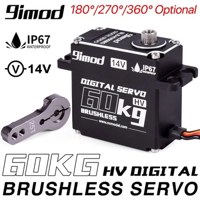 9imod 60KG HV Digital Metal Gear Servo 14V Waterproof Brushless for 1/10 RC Car - Image 1 of 4
