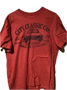 T-shirt vintage 87’ Chaps Ralph Lauren rossa uomo manica corta "City Classic" taglia Lg - Foto 1 di 4