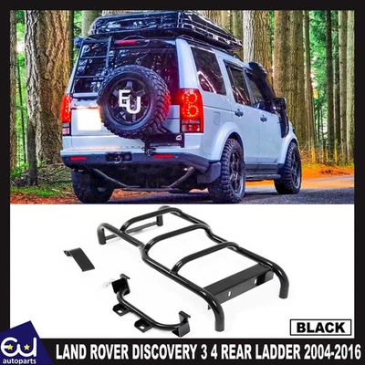 REAR ROOF RACK ACCESS ALUMINIUM LADDER FOR LAND ROVER DISCOVERY 3 4 2004-2016 - Image 1 of 4