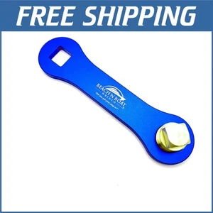 Ergonomic Marine Drain Plug Wrench with 1/2 inch Brass Plug - Convenient Storage - Picture 1 of 8