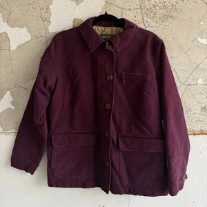 Abrigo de Granero Eddie Bauer Chaqueta de Campo Ciruela Lona Utilitario Country Cabincore Mujeres M - Imagen 1 de 11