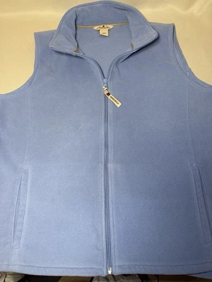 WOOLRICH Women's Light Blue Full Zip Fleece Vest w/Pockets Outerwear Sz L - Image 1 of 4