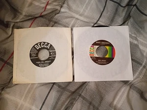 Bing Crosby Set Of 2 Christmas 45rpm Vinyl Record Singles White Christmas Decca - Imagen 1 de 11