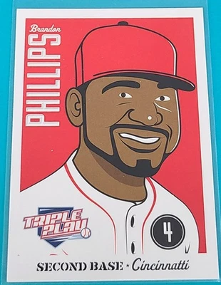 2012 Panini Triple Play #19 Brandon Phillips Cincinnati Reds BASEBALL Card P6 - Image 1 of 2