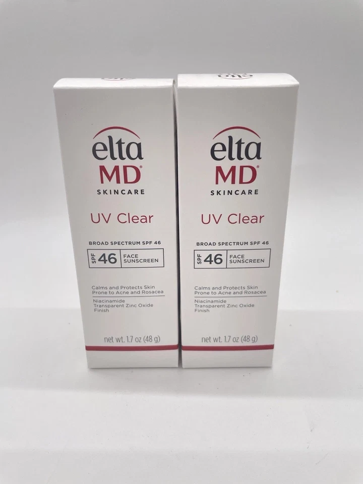 2x Elta MD UV Clear Broad-spectrum Facial Sunscreen SPF 46 1.7 oz EXP 2027 - Image 1 of 1