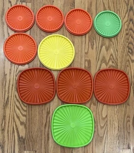 10 Stück Tupperware Servier ~810~808~806~839~837 Ersatzdeckel~VINTAGE - Bild 1 von 6