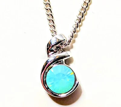 Novo Colar DeVries Swarovski "cristal" em "opala" por Analeece Cor Prata - Imagem 1 de 3