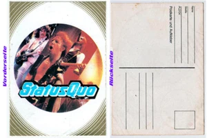 STATUS QUO - Original - Postkarte - Aufkleber - 70er Jahre - Sticker - B - Imagen 1 de 1