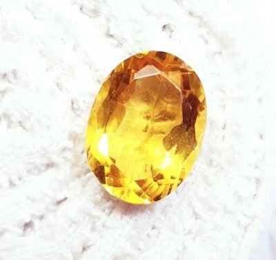 Brazilian Citrine Oval Shape 8.25 Ct Certified Loose Gemstone With Free Gift - Image 1 of 4