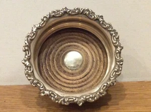 Solid Silver Small Wine Coaster Ellis and Co 1928 Hallmarked Ship Worldwide - Picture 1 of 11