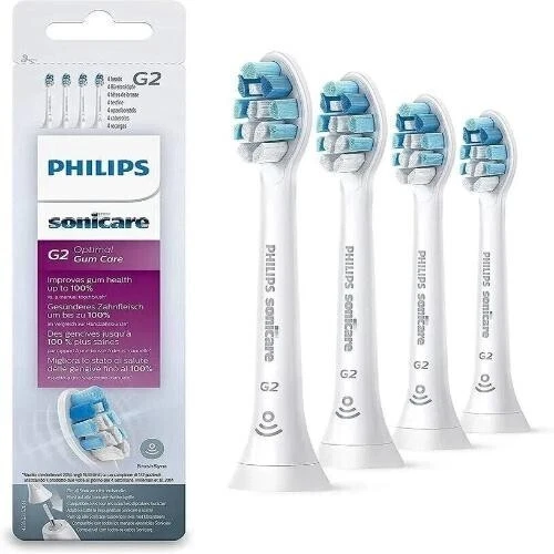 PHILIPS SONICARE 4 Pack HX9034 Philips G2 Optimal Gum Care Replacement Toothbrush Heads White UK