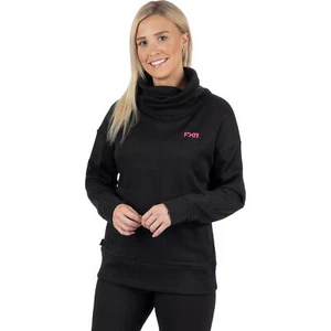 FXR Snowmobile Womens Ember PO Sweater - Black/E Pink - Picture 1 of 4