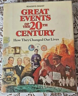 Great Events of the  20th Century 1977 Vintage Hardcover Dust Jacket & DJ Cover  - Image 1 of 2