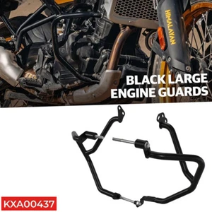 BLACK LARGE ENGINE GUARD FIT FOR ROYAL ENFIELD NEW HIMALAYAN 450 GUERRILLA 450 - Picture 1 of 9