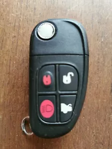 OEM Jaguar X-Type S-Type X350 C2C35284 Fernalarm Schlüsselanhänger, 4 Tasten Klappschlüssel - Bild 1 von 3