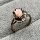 Vintage Sterling Silver Ring Size 4 Pink Opal? Signed Sterling
