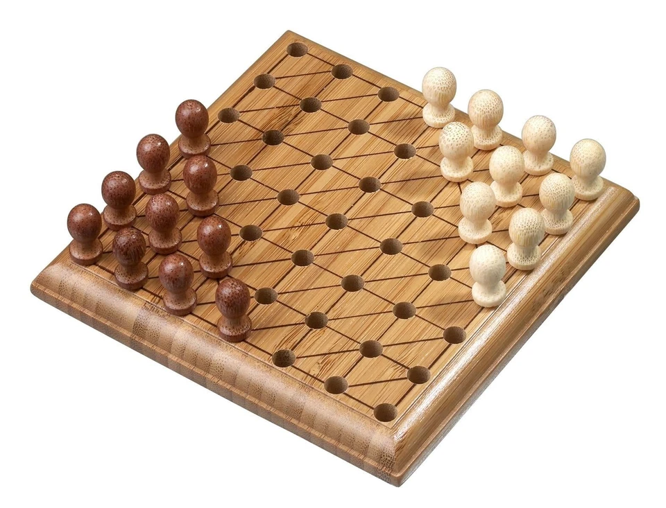 Philos Chinese Checkers - Travel Size Game, Bamboo, 12cm - Image 1 of 2