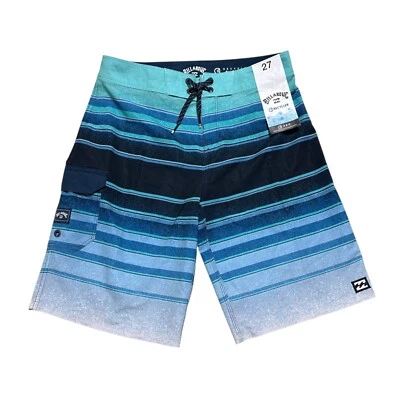 Billabong Big Boys Size 27 Blue Striped Pro Stretch Performance Board Shorts NWT - Image 1 of 4