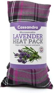 Cassandra Cotton Tartan Wheat and Lavender Filled Heat and Cool Pack. 42cm