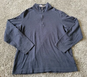 Apt 9 Sweater Adult Large Pullover Quarter Zip Outdoors Mens Size L Navy Blue - Picture 1 of 9