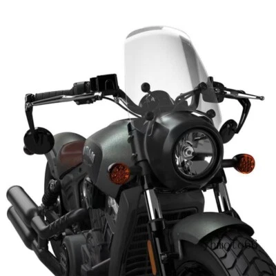 Parabrisas de vidrio transparente con accesorios de montaje para Indian Scout Bobber Twenty 18up Foto 1 de 4