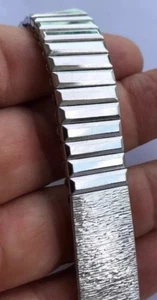 LENOX Flexible Stainless Steel Watchband, Length 5.6", Curved 19mm End NOS - Picture 1 of 9