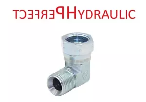 Raccord coudé hydraulique avec écrou de serrage BSP UNF ORFS et Met. - Imagen 1 de 8