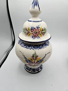 VTG. RCCL Hand Painted Ginger Jar Floral Pattern Portugal - Picture 1 of 6