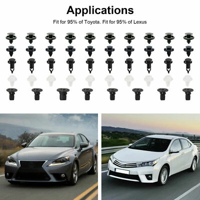 Kit de 100 piezas de clips de retención de parachoques remaches de plástico para automóvil sujetadores de empuje Foto 1 de 4